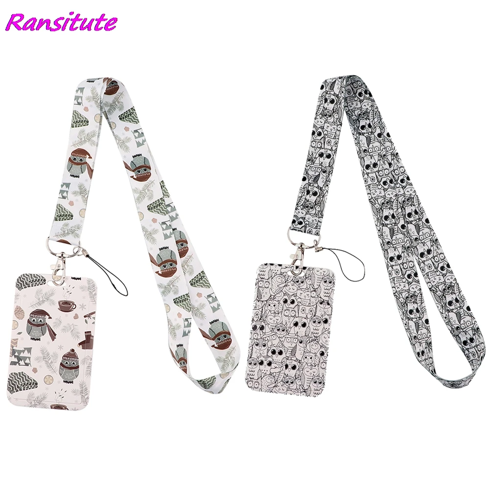 

Ransitute R2116 Animal Owl Neck Strap Lanyard For Keys ID Card Gym Phone Straps USB Badge Holder DIY Hang Rope Lariat Lanyard