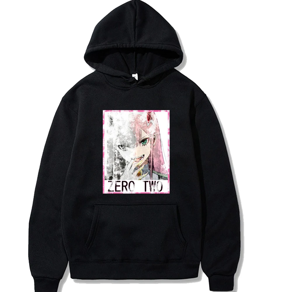 

Ноль два толстовки Darling в Franxx печатных длинными рукавами Толстовка Harajuku топы