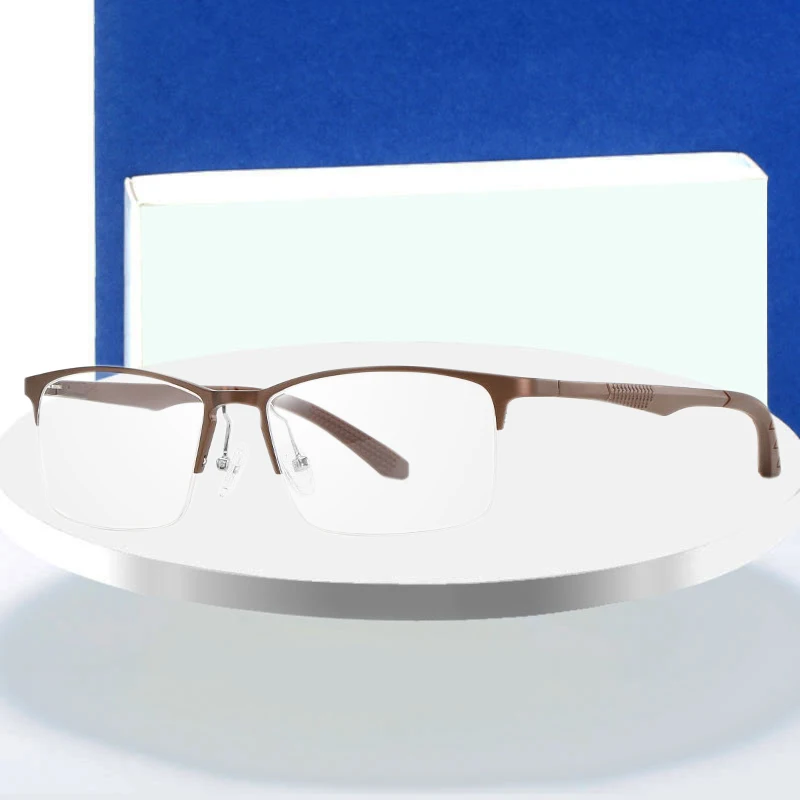 

Half Rim Aluminum-magnesium Alloy Frame Glasses For Man and Woman Upsale Anti-Blue Light Optical Eyewears