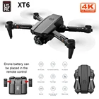 LSRC мини-Дрон XT6 4K 1080P HD камера Wi-Fi Fpv давление воздуха удержание высоты складной Квадрокоптер Радиоуправляемый Дрон игрушки для мальчика vs e88 e99