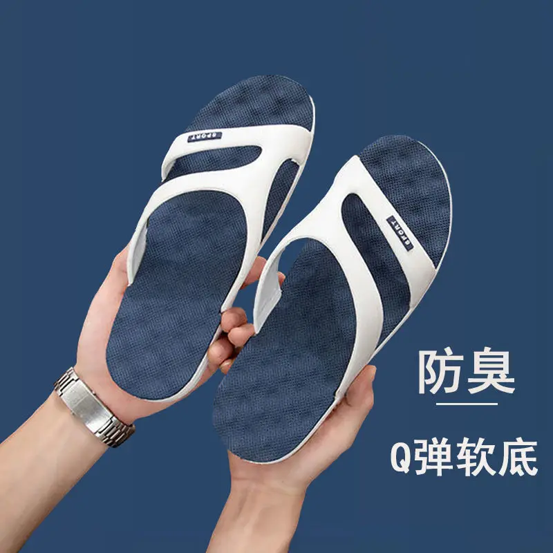 

Men Slippers summer Korean Version Lovers One-word Slippers Anti-skid Beach Slippers male and Women Slippers 2021 fashion