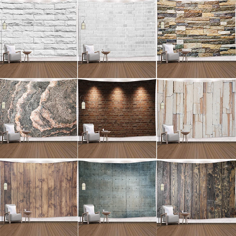 

Wall Tapestry Marble Stone Hanging Floor Wood Grain Wall Cloth Carpet Background Ceiling Home Decoration Tapestries 95x73cm