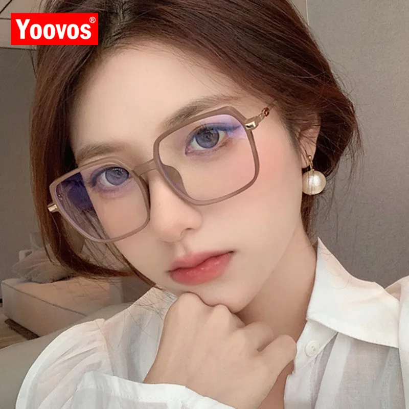 

Yoovos квадратная оправа для очков, женские оптические очки 2023, брендовая дизайнерская оправа для очков для женщин, женские очки с защитой от с...