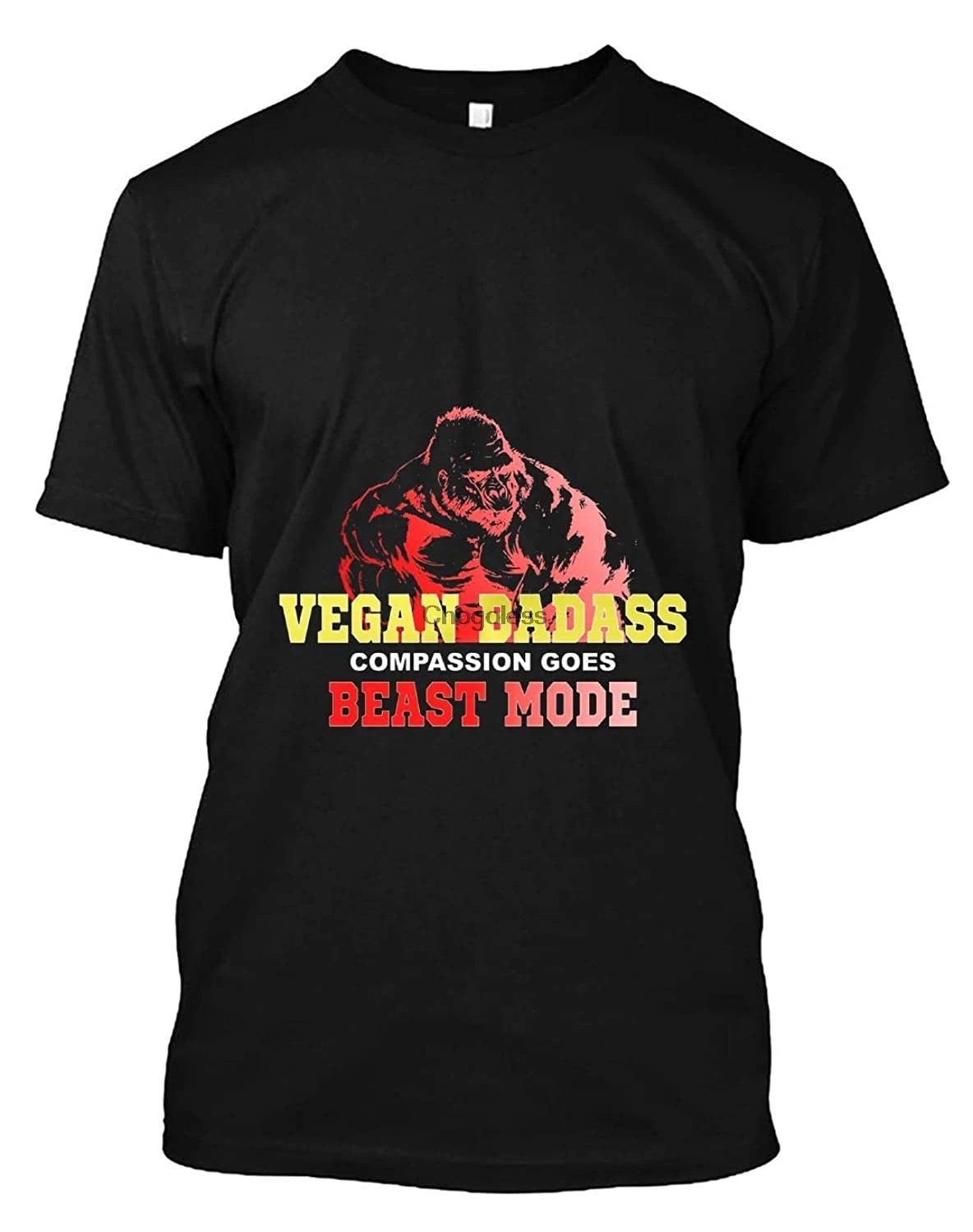 Толстовка с капюшоном для мужчин и женщин полноразмерная веганов Gorilla Badass