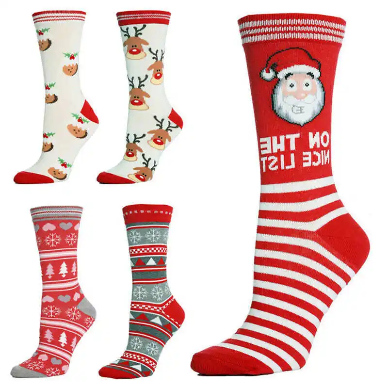 Рождественская елка женщины Клаус мужские теплые Чулочные изделия