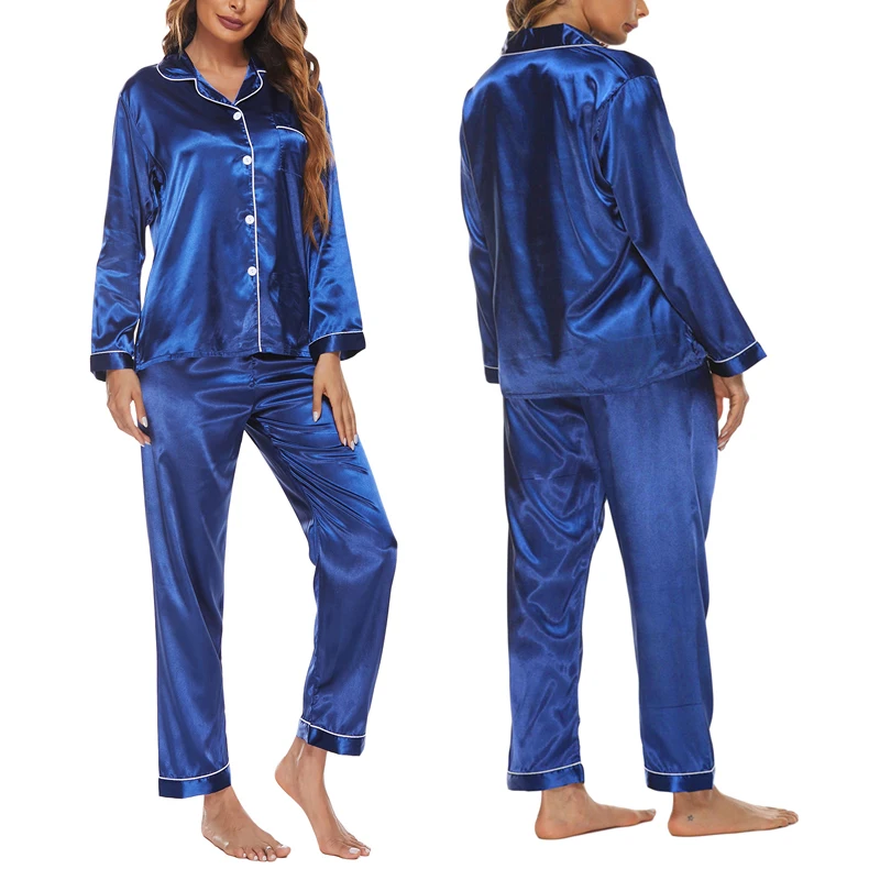 

Kayotuas Women Pajamas Sets Lapel Button Ladies Sleepwear Tracksuit Loungewear Spring Autumn Underwear Loose Clothing