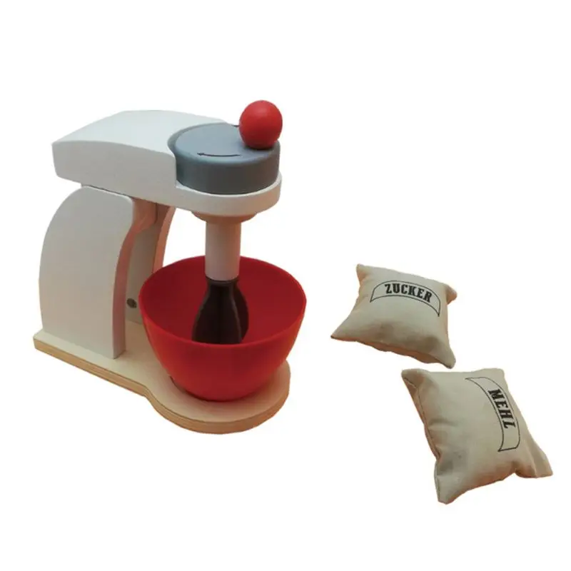 

Children's Wooden Pretend Toy Set Simulation Toaster Bread Machine Baking Tools DXAD