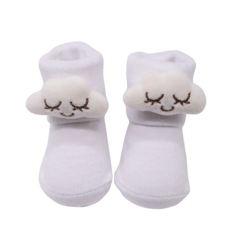 64QY Baby Boys Girls Thickening Cotton Heart Print Cartoon Anti-slip Floor Socks Hot Newborn Winter Autumn Warm Soft Clothes Socks - Цвет: 64QY