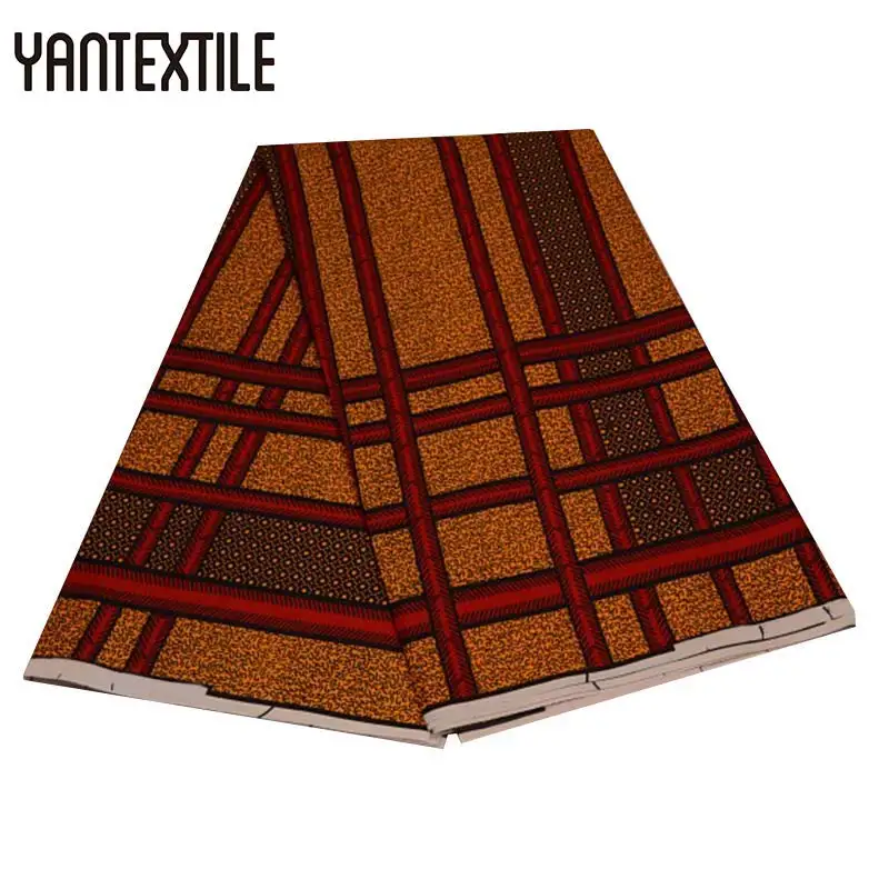 18090024 YANTEXTILE новая Анкара ткань Африканский настоящий воск принт Tissu Africain 6 ярдов настоящий воск Африканский батик ткань для свадебного платья - Цвет: 18090024