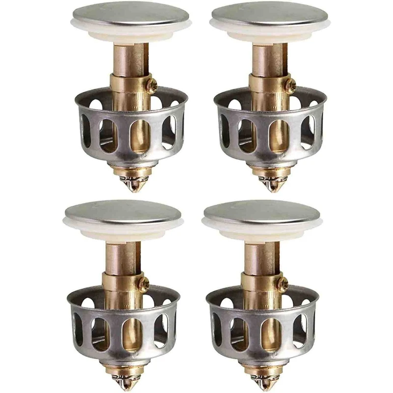 

Universal Wash Basin Bounce Drain Plug Pop-up Bathroom Sink Draining Filter