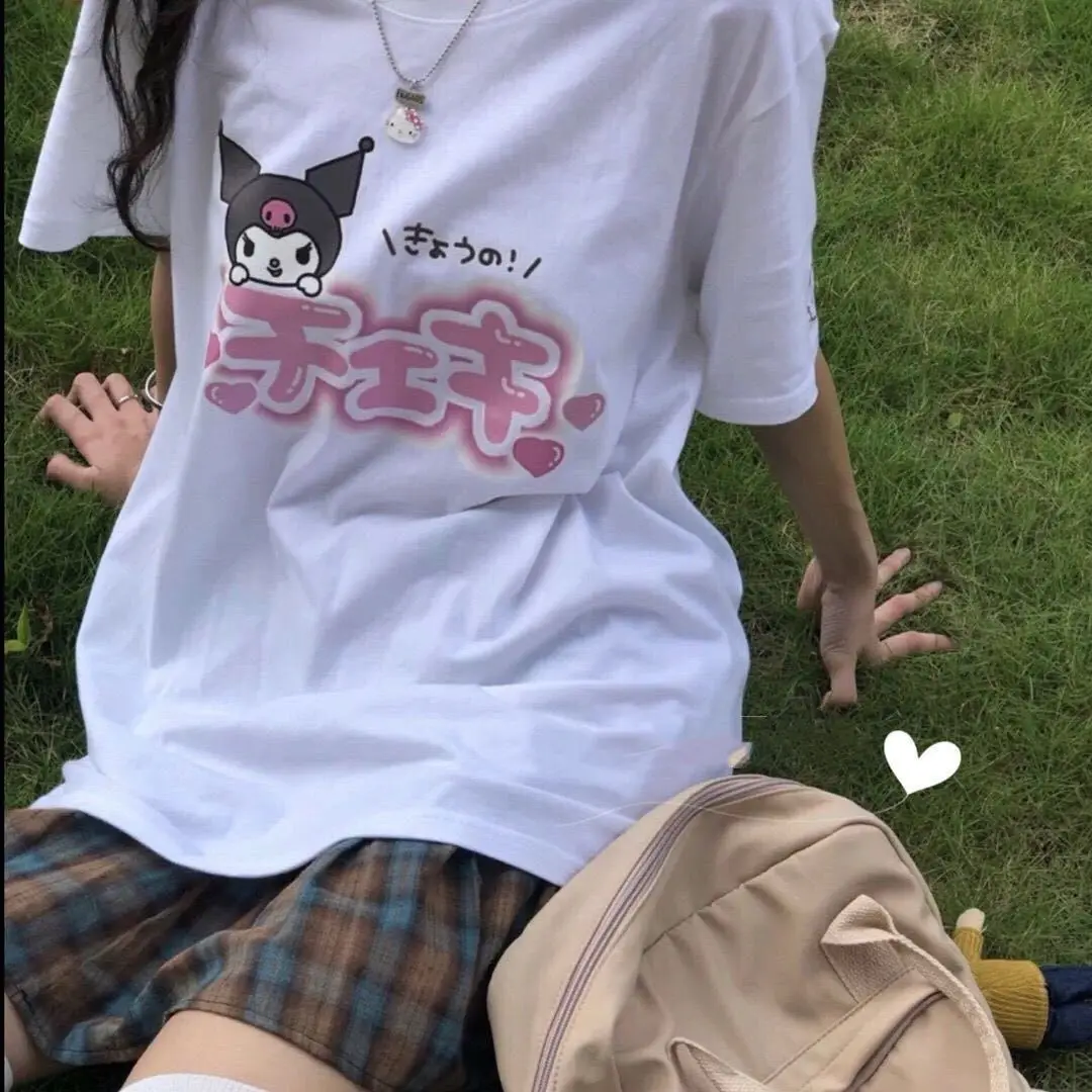 

Japanese Kawaii Girl t Shirt Harajuku Women Tshirt Anime Graphic Tee Tops Summer Clothes Korean Teenage Clothing