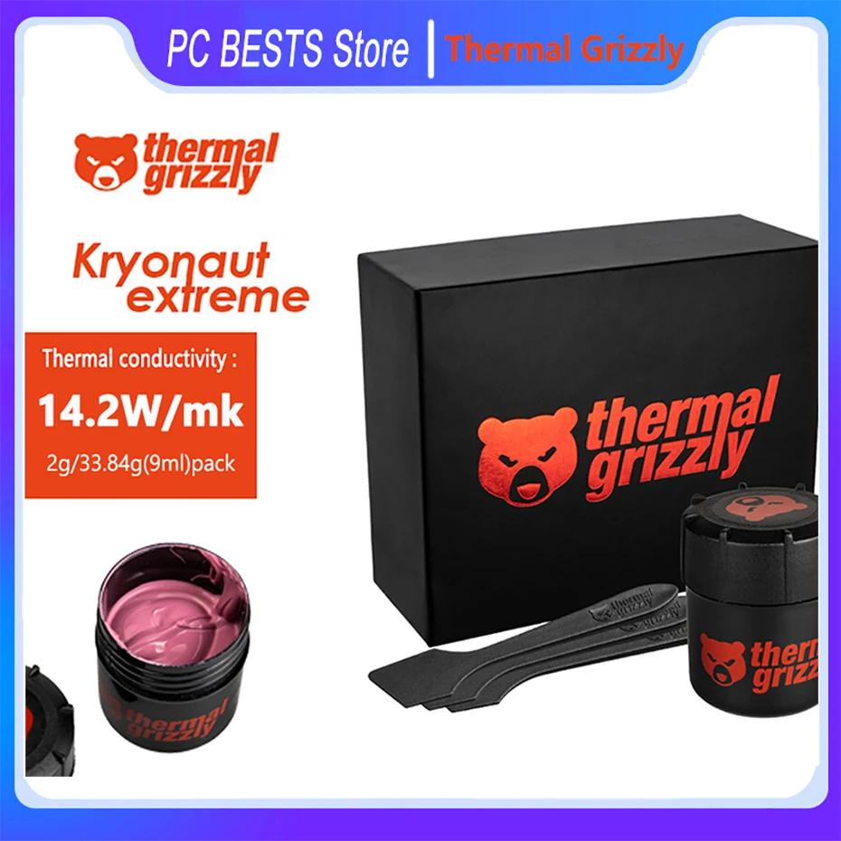 

Thermal Grizzly Kryonaut Extreme Thermal Grease 14.2W/MK Large Capacity CPU GPU Graphics Card Laptop Cooling Thermal Paste