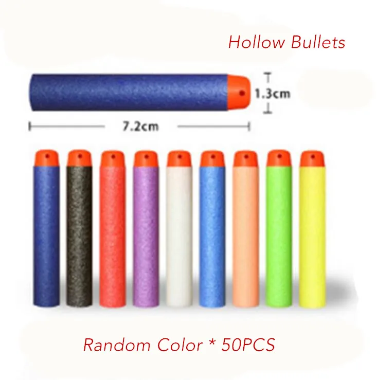 Hollow Bullets Уличный игрушечный костюм для Nerf пистолет тактическое оборудование пистолет пуля аксессуары для журналов пуля клип совместимый Nerf пистолет мальчик подарок - Цвет: Hollow Bullets