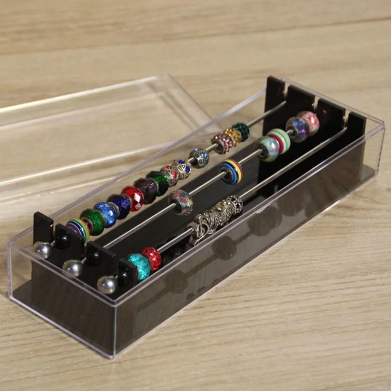 Trollbeads Storage Display Box Jewelry Beads Bars Travel Carrying Case Pandora Bracelet Charms Organizer Holder Tray with Cover