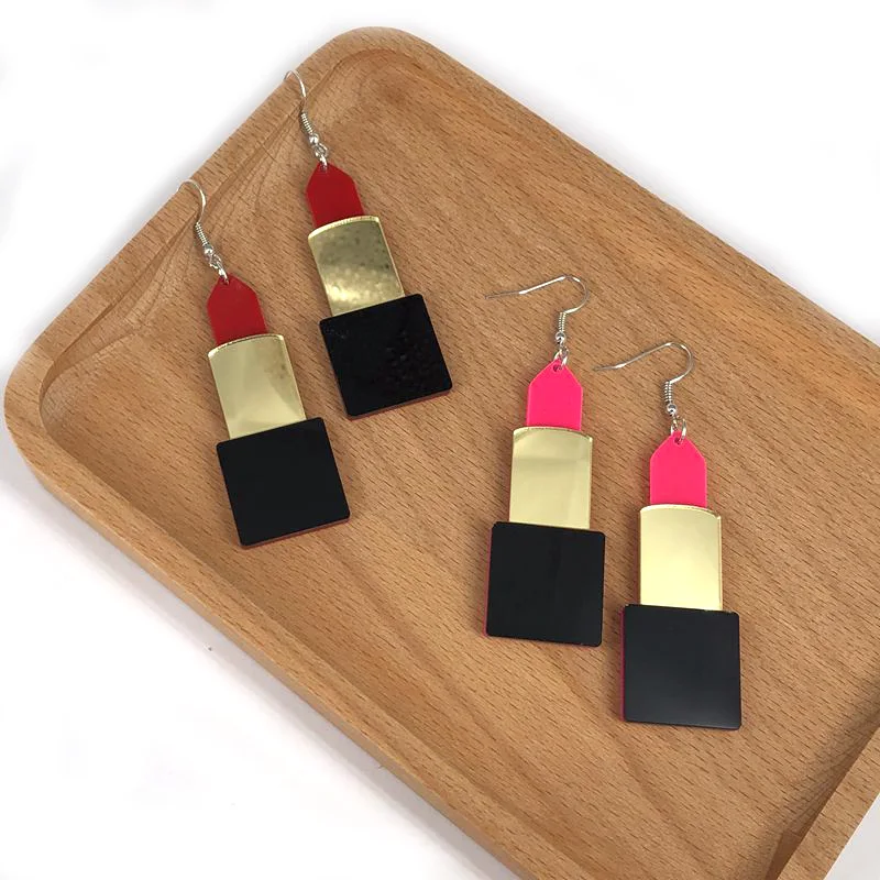 Евро американский стиль индивидуальная имитация помады серьги капли Мультяшные