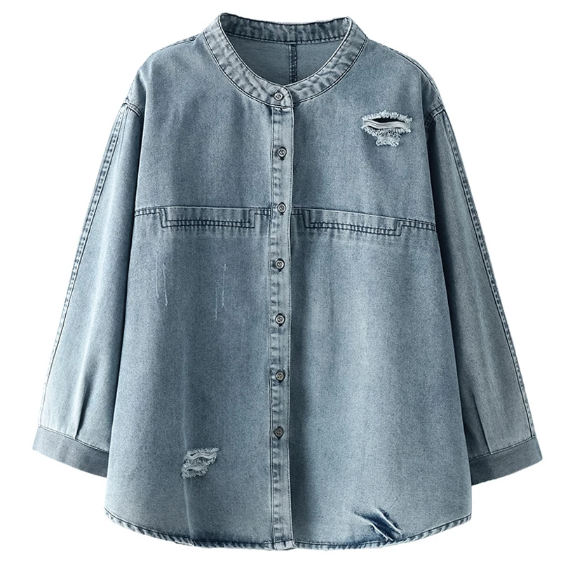 Куртка Max LuLu женская джинсовая в стиле панк модная Дизайнерская верхняя одежда из