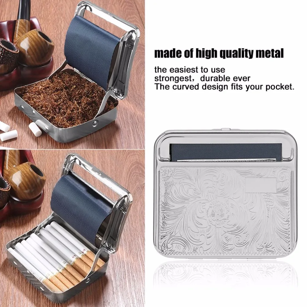 2021 NEW Creative Design 88*79*22mm Metal Automatic Cigarette Tobacco weed Smoking Smoke Roller Rolling Machine Box Case Tin | Дом и сад