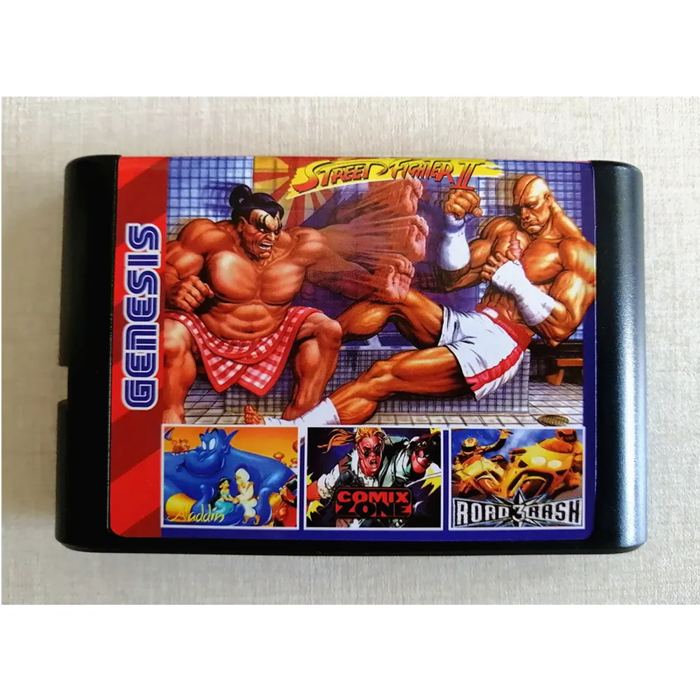 Новый игровой картридж 196 в 1 для 16 бит Sega Mega Drive с золотым картриджем Axe1/2/3 Fatal Fury Flash