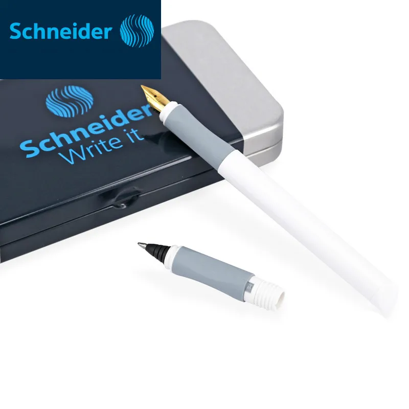 

Ручка перьевая немецкая Schneider F 0,5 мм, двусторонняя гелевая ручка для подписей, металлическая ручка полимерная ручка, роскошная офисная ручк...