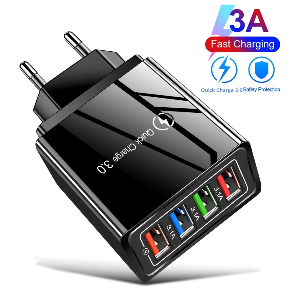 

USB Charger Quick Charge 3.0 4.0 Universal Fast Charging Power Adapter For iPhone 11 Samsung Xiaomi Tablet Mobile Phone Charger
