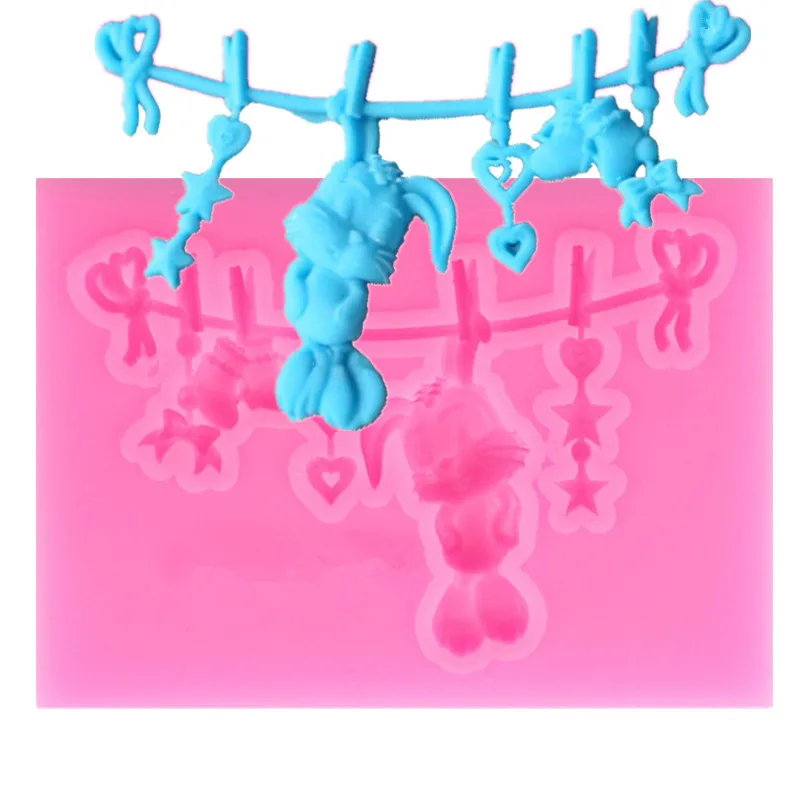 

1pc rabbit cake mold fondant mold silicone mould cake decorating tools DIY cake baking Tools FTM1411