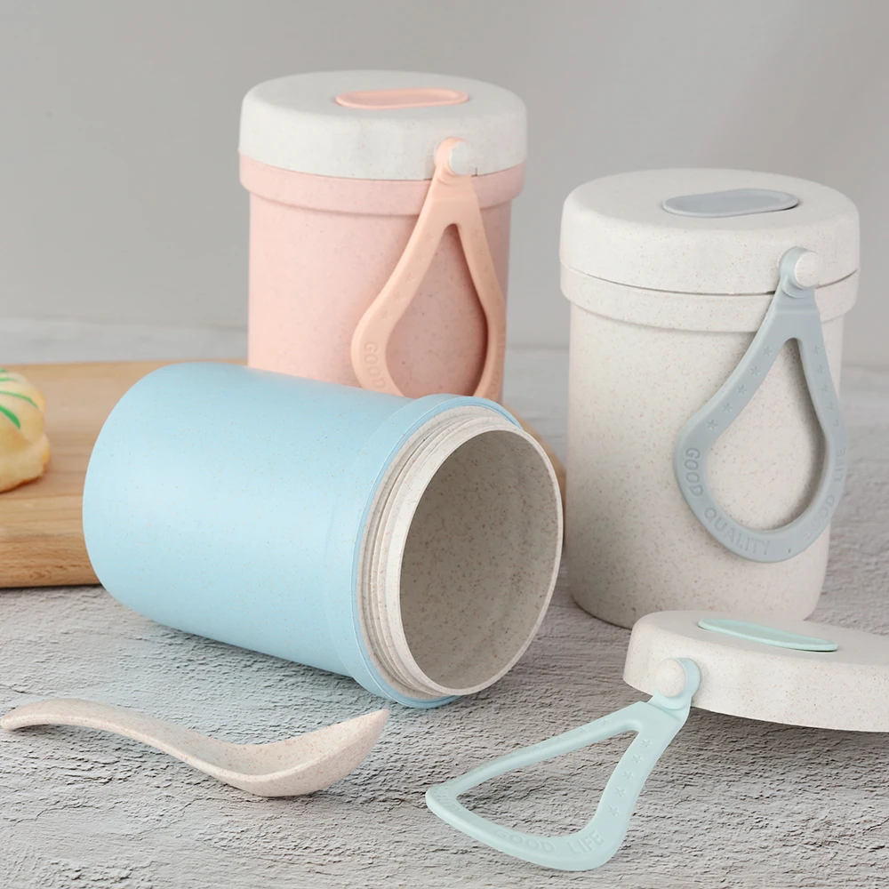 Портативная Пшеничная солома 300 мл изолированная двойными стенками чашка для