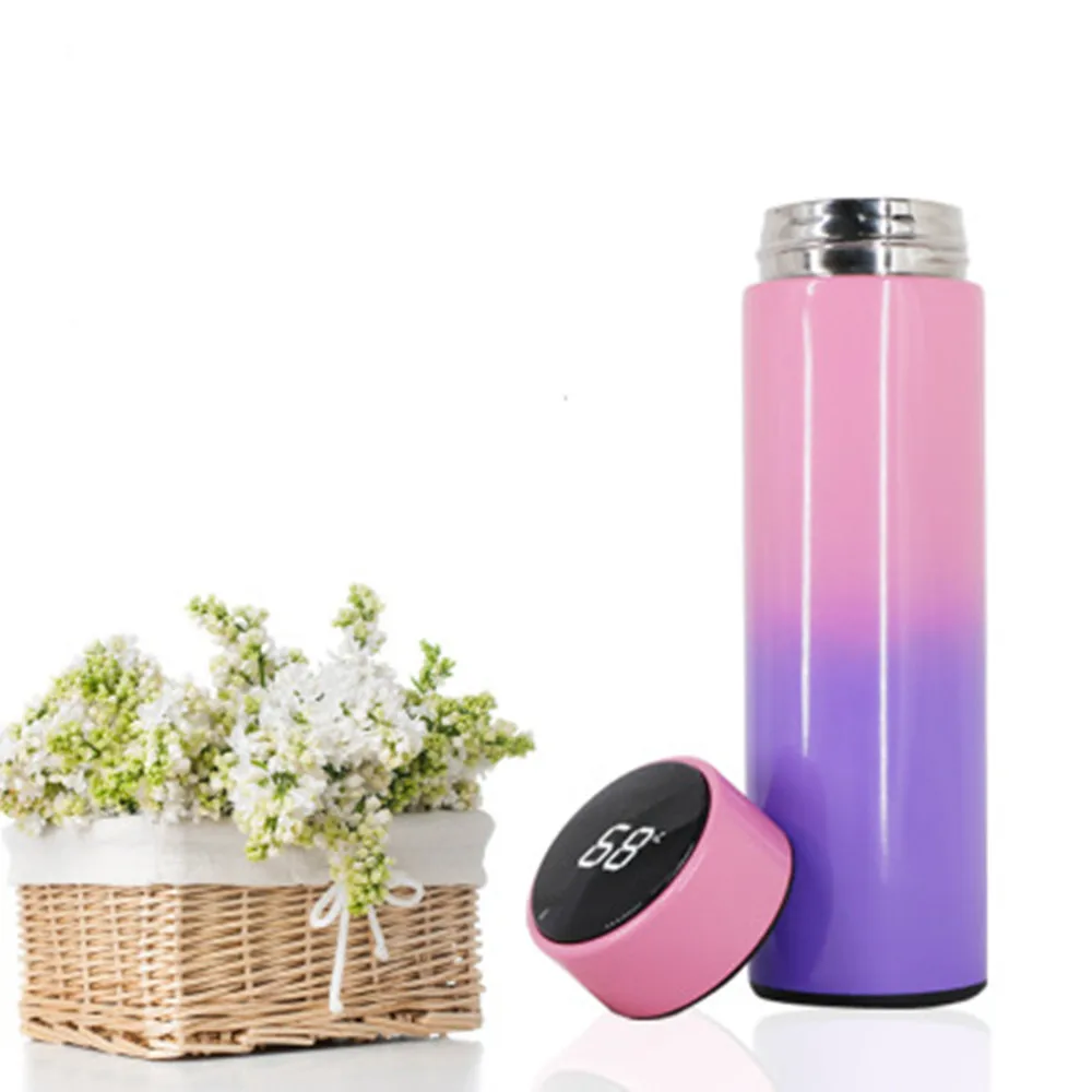 500 мл умный термос вакуумные фляжки температурный дисплей бутылка из нержавеющей
