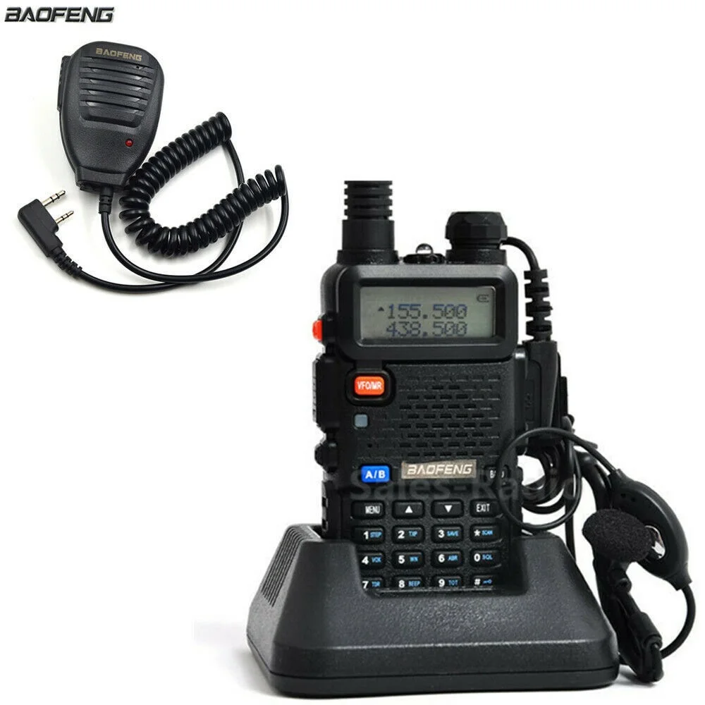 

UV-5R Двухдиапазонная УКВ/УВЧ FM рация Двусторонняя радиостанция uv5r микрофон