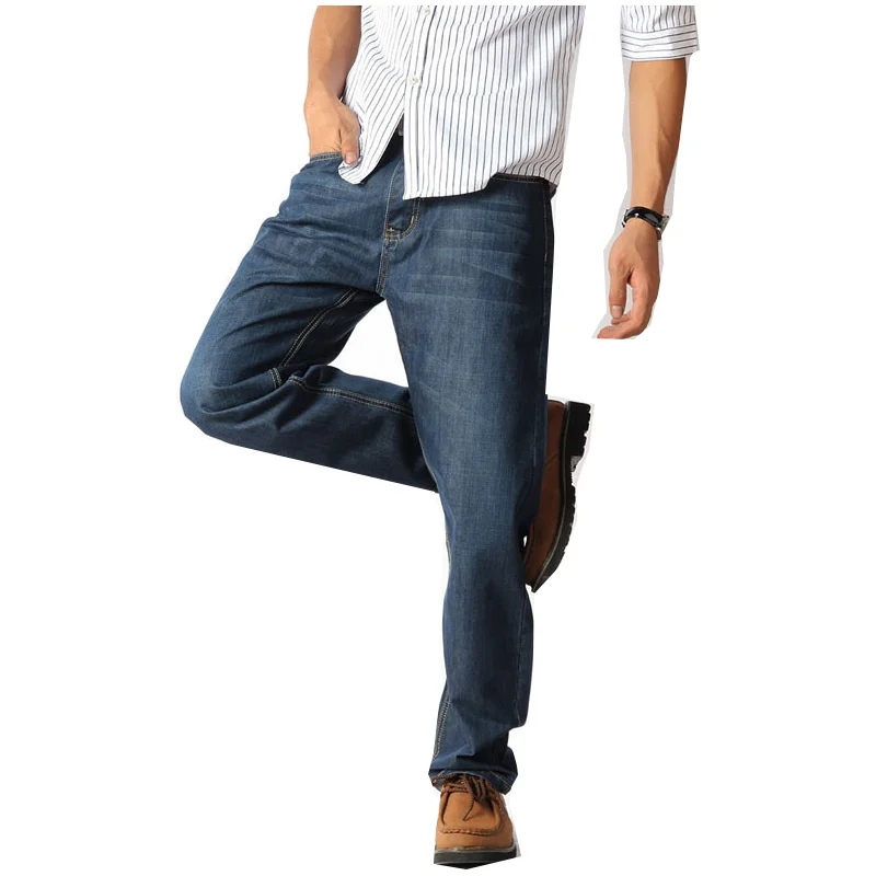 Европа и США, тренд осени, новые свободные джинсы в стиле хип-хоп большого размера, мужские джинсы с большими карманами, больше