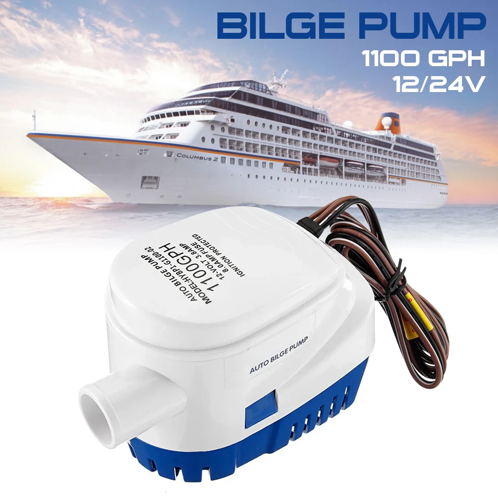 

12V Electric Boat Pump Yacht Submersible Boat With Float Switch Accessories Fishing Motor Bilge Pump Automatic Water Houseboat