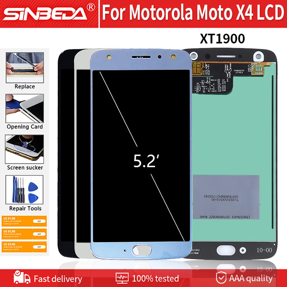 ЖК дисплей для Motorola Moto X4 XT1900 сменный сенсорный экран 5 2 дюйма|Экраны мобильных