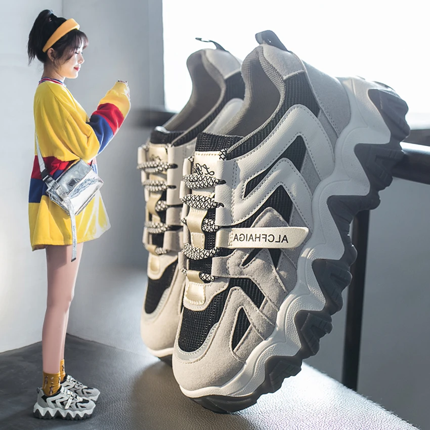 Женские кроссовки на платформе BIMUDUIYU дышащие повседневные для улицы 2020 | Обувь