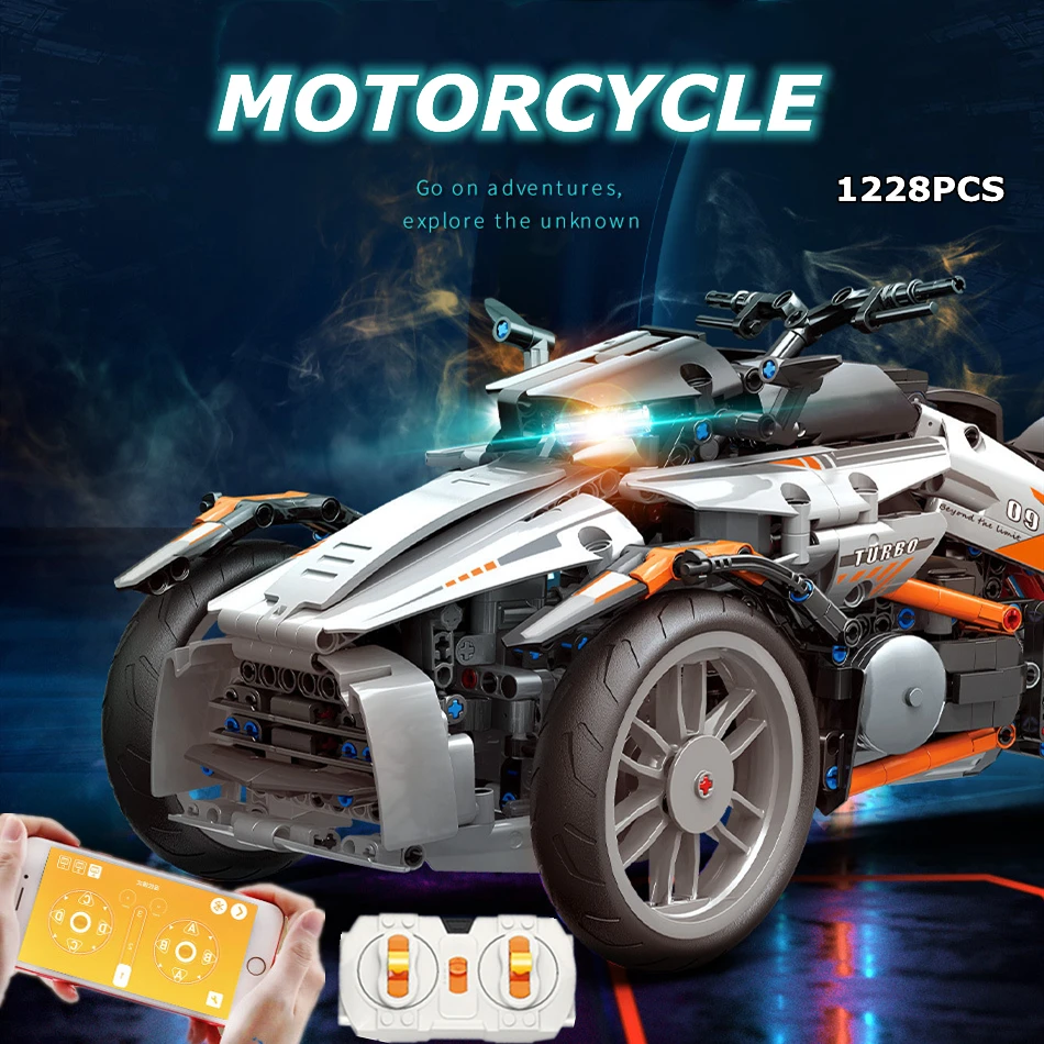 Конструктор Can Am Spyder в наличии гоночный мотоцикл на радиоуправлении двойной