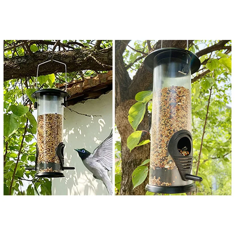 

Hanging Bird Feeder Outdoor Feeding Portable Wild Birds Plastic Supplies Products Park Garden Tree Container Pet Feeders