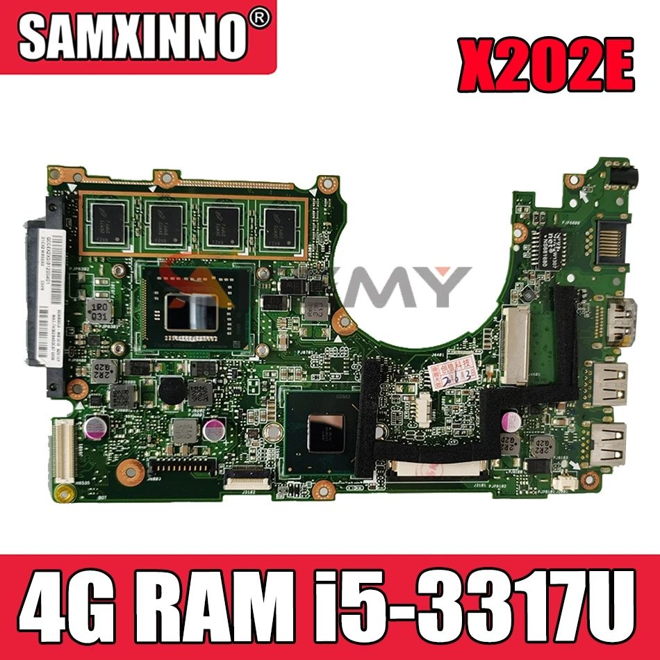 

Akemy X202E Laptop motherboard For Asus X202E X201E S200E X201EP original mainboard 4G RAM i5-3317U