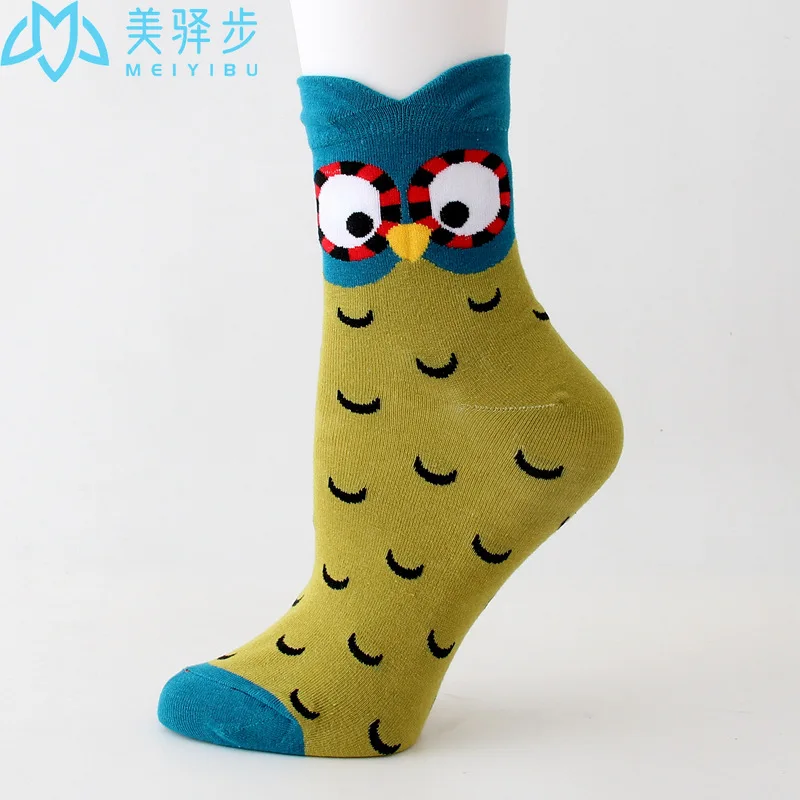 12 Pairs Per Set Cartoon Owl Socks Autumn Female Socks Hot Selling Japanese Cotton Socks Manufacturers Direct Sales