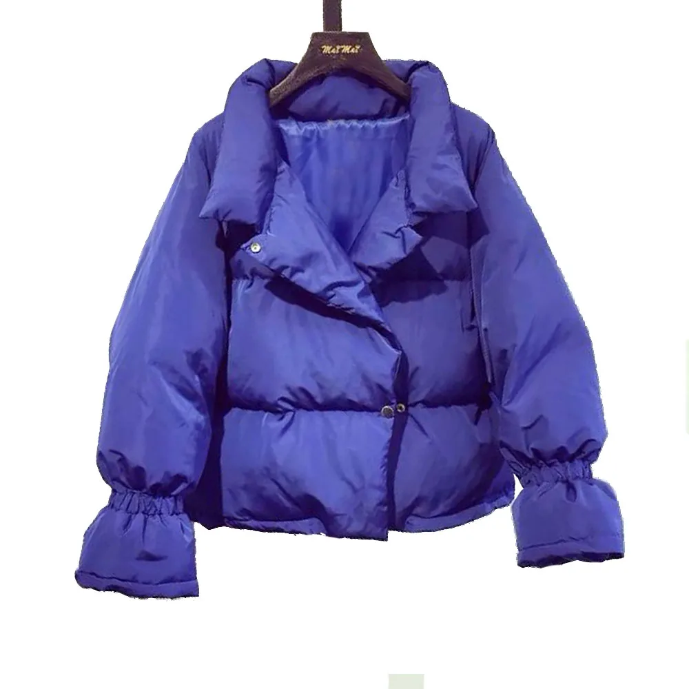 Толстая зимняя женская куртка со стоячим воротником теплые куртки пальто для