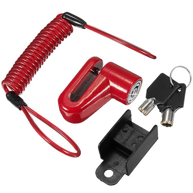 Anti-Theft Disc Brakes Lock with Steel Wire for Xiaomi Mijia M365 Electric Scooter Skateboard Wheels Lock Disc Brake Kickscooter