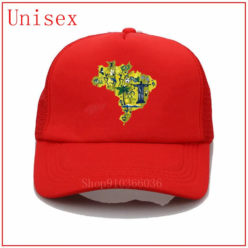 Карта бразильского флага шляпа с пластиковым защитным козырьком от солнца шляпы