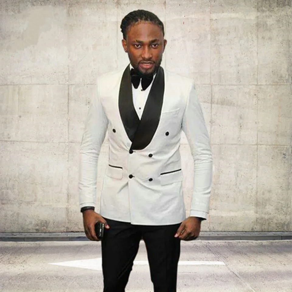 

New Men’s Suit Smolking Noivo Terno Slim Fit Easculino Evening Suits For Men White Prom Party Red Carpet Tuxedos Groomsmen(Jacke