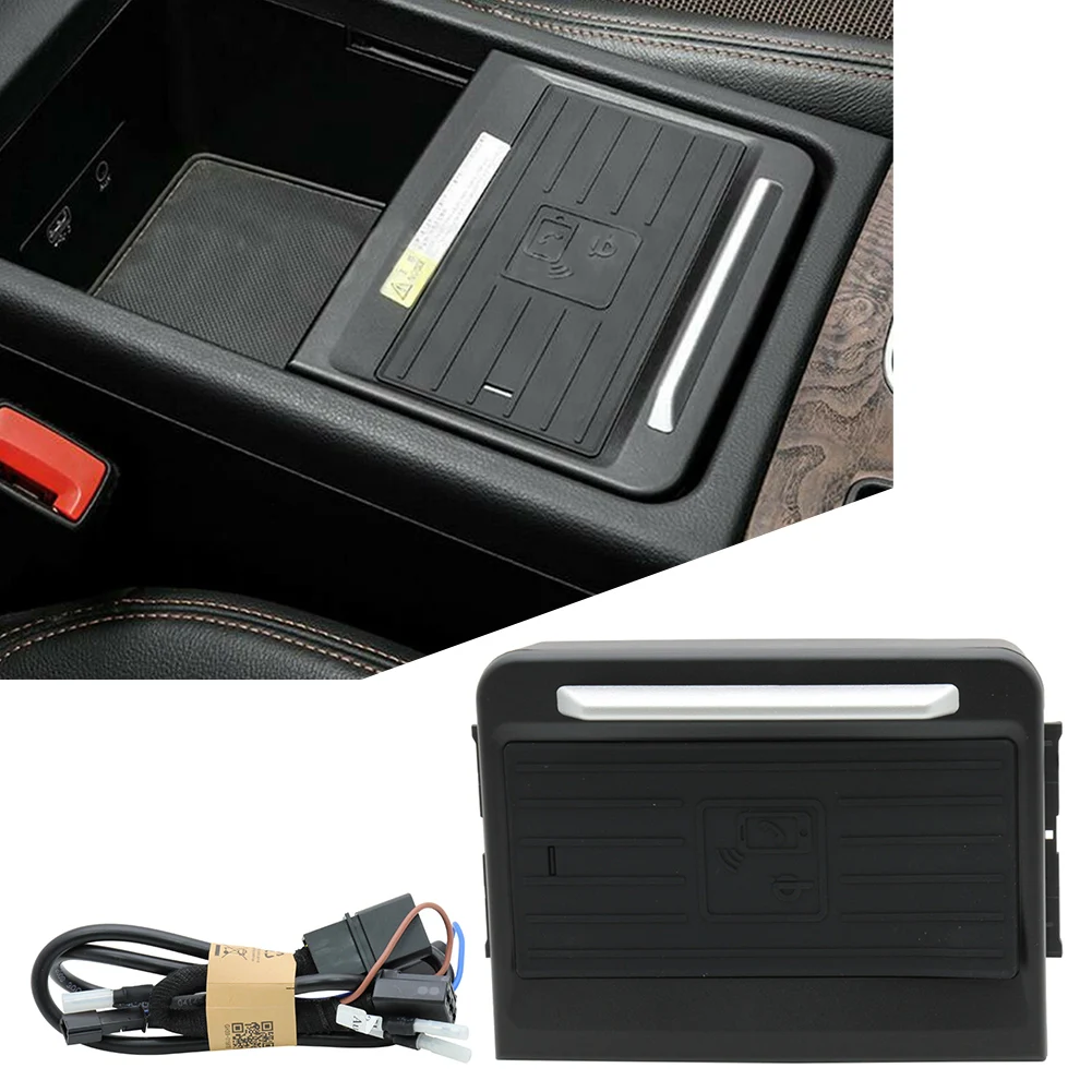 Car Console Storage Box Phone Fast Charging Pad For Audi Q5 2016 2017 2018 2019 2020 2021 Wireless Charger LHD