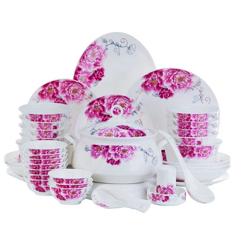 

2022, модные чаши, домашняя посуда из костяного фарфора, домашние блюда, палочки для еды, креативные чаши, подарки на новоселье, наборы посуды