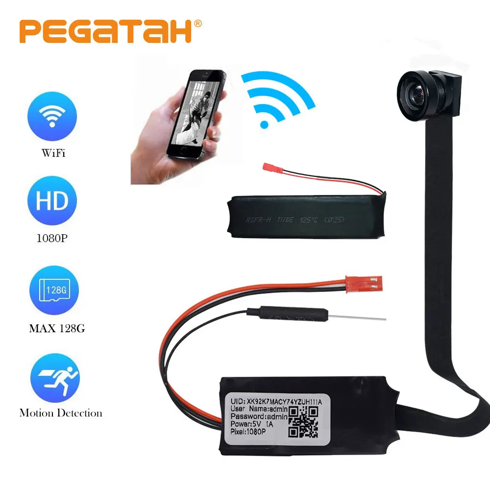 1080P супер мини Wi fi батарея камера HD wifi P2P движения видеокамера дистанционное управление безопасности камера ночного видения Скрытая TF карта - Цвет: C3-B-2.8 mm