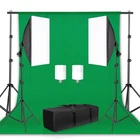 Софтбокс для студийной фотосъемки комплект для непрерывного светодиодного освещения с рамкой для фона 2 м x 3 м зеленые фоны штатив светильник м осветительная стойка