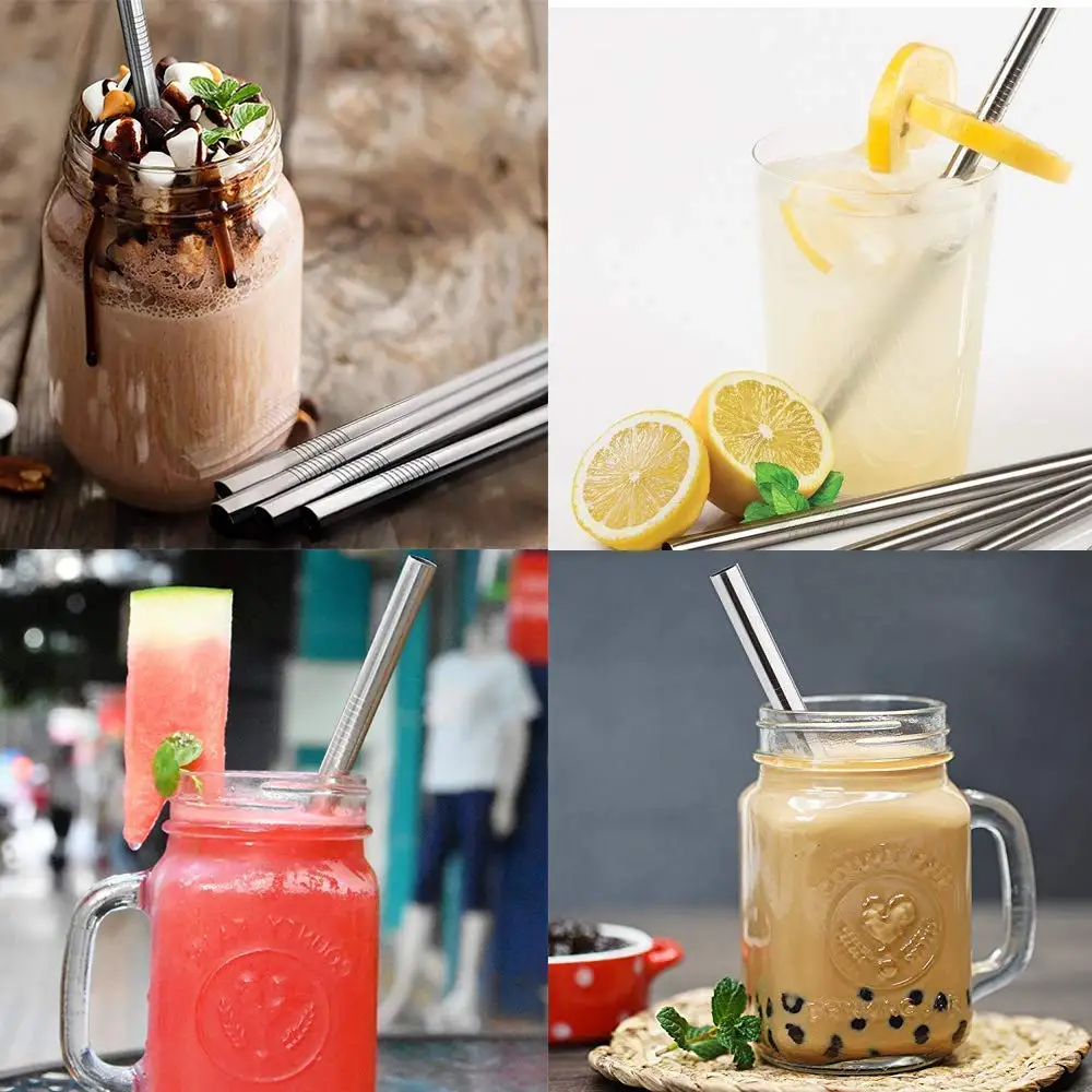 6 шт. многоразовые портативные трубочки для напитков 12 мм|Соломинки питья| |