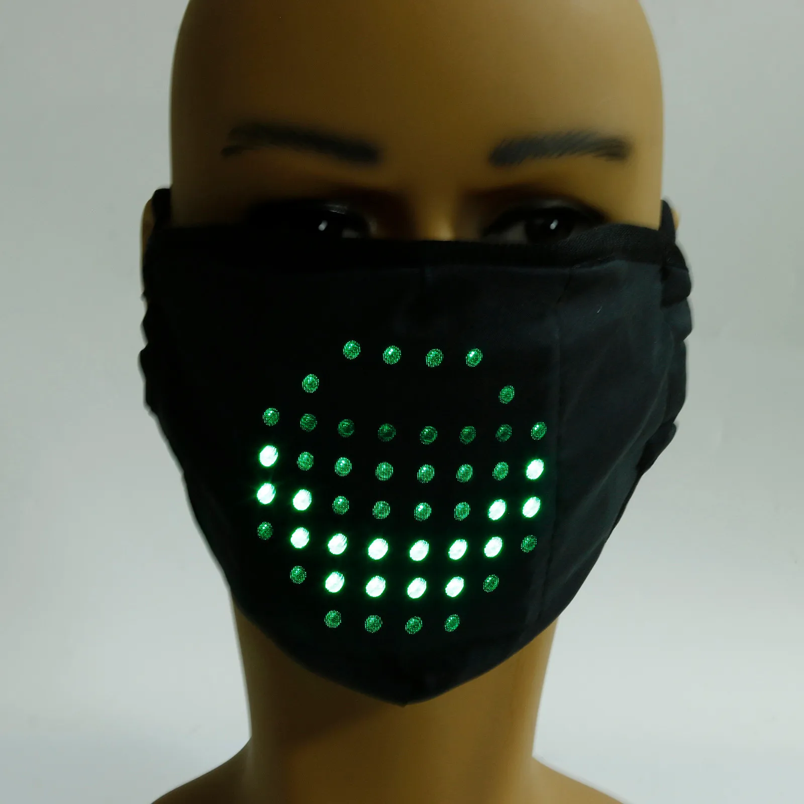 Adult Hygiene Masks LED Voice-Activated Luminous Mask Masquerade Festival Party Face Reutilizable Anti-Dust |