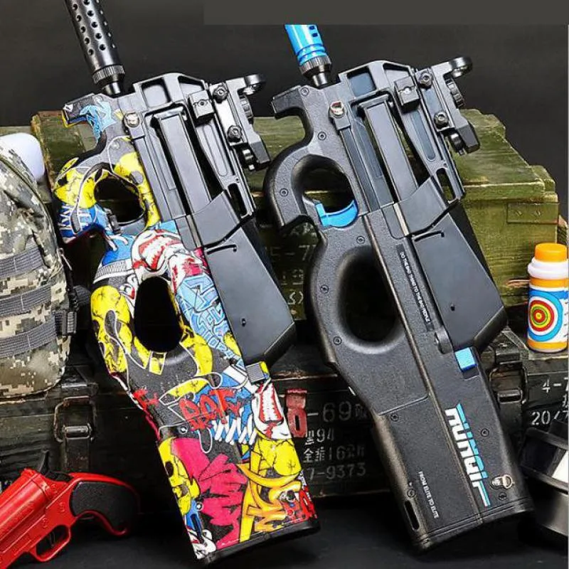 

Electric P90 Toy Gun Water Bullet Gun Paintball Sniper Pistol Graffiti Cs Game Snipe Air Gungame Weapon Gel Soft Bullet Gun Toy