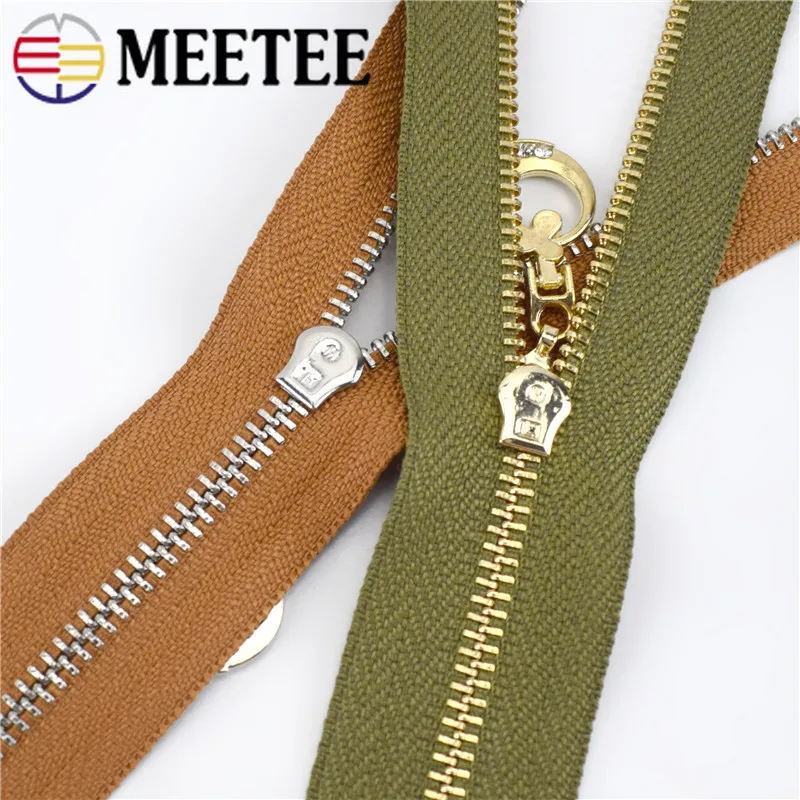 Meetee 3 шт. 15 30 см # металлическая застежка молния с закрытым концом золотые