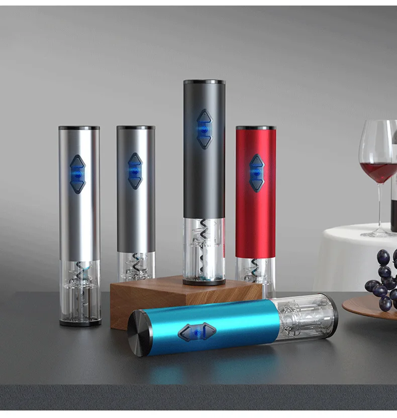 dry cell type electric wine bottle opener corkscrew foil cutter set automatic bottle opener for wine kitchen gadgets can opener free global shipping