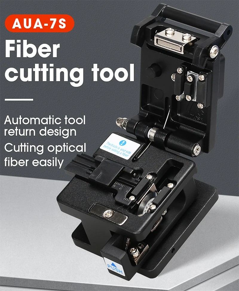 

High precision fiber cleaver AUA-7S Cold Contact Dedicated Metal Fiber optic cutter optical fiber cutting knife